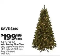 Michaels Pre-Lit Wimberley Pine Tree offer