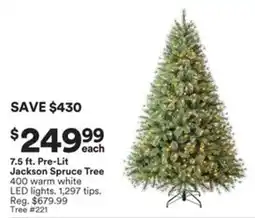 Michaels Pre-Lit Jackson Spruce Tree offer