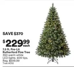 Michaels Pre-Lit Rutherford Pine Tree offer
