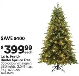 Michaels Pre-Lit Hunter Spruce Tree offer