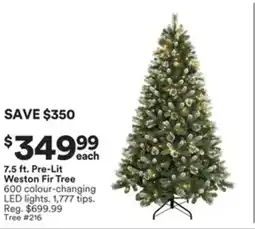 Michaels Pre-Lit Weston Fir Tree offer