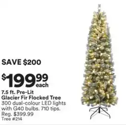 Michaels Pre-Lit Glacier Fir Flocked Tree offer