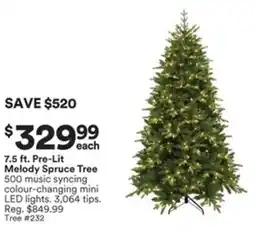 Michaels Pre-Lit Melody Spruce Tree offer
