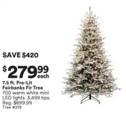 Michaels Pre-Lit Fairbanks Fir Tree offer