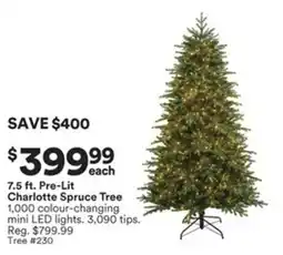 Michaels Pre-Lit Charlotte Spruce Tree offer