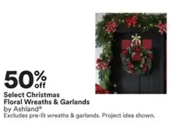 Michaels Select Christmas Floral Wreaths & Garlands offer
