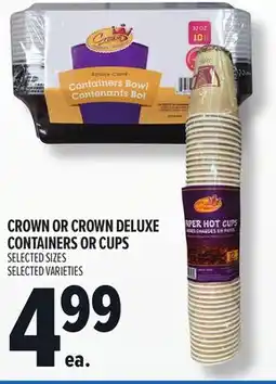Metro CROWN OR CROWN DELUXE CONTAINERS OR CUPS offer