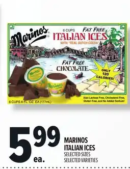 Metro MARINOS ITALIAN ICES offer