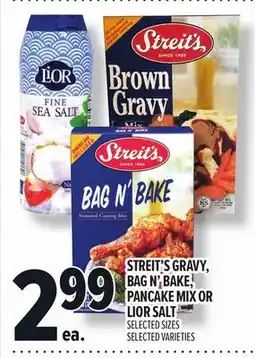 Metro STREIT'S GRAVY, BAG N' BAKE, PANCAKE MIX OR LIOR SALT offer