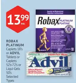 IDA Pharmacy ROBAX PLATINUM or ADVIL offer
