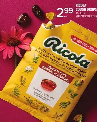 Metro RICOLA COUGH DROPS offer