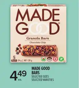 Metro MADE GOOD BARS offer