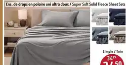 Sushi Shop Super Soft Solid Fleece Sheet Sets offer