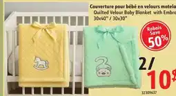 Sushi Shop Quilted Velour Baby Blanket with Embroidered offer