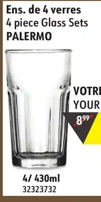 Sushi Shop 4 piece Glass Sets offer