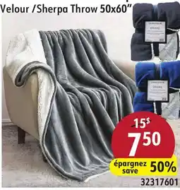 Sushi Shop Velour /Sherpa Throw 50x60 offer