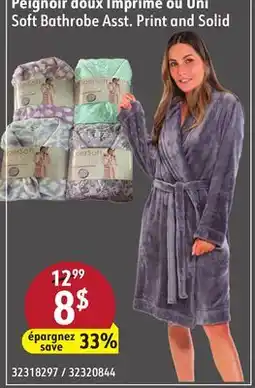 Sushi Shop Soft Bathrobe Asst. Print and Solid offer