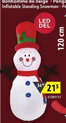 Sushi Shop Inflatable Standing Showman - Penguin 1.2m with LED Lights offer