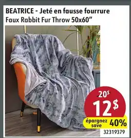 Sushi Shop Faux Rabbit Fur Throw 50x60 offer