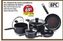 Sushi Shop Non-Stick Cookware Set with Thermo-Spot Heat Indicator 8 Pcs offer