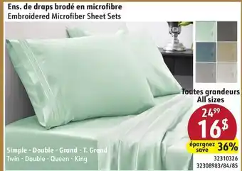 Sushi Shop Embroidered Microfiber Sheet Sets offer