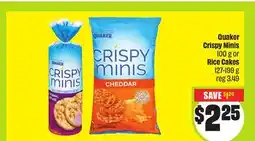 FreshCo Quaker Crispy Minis 100 g or Rice Cakes 127-199 g offer