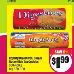 FreshCo Royalty Digestive, Ginger Nut or Rich Tea Cookies offer