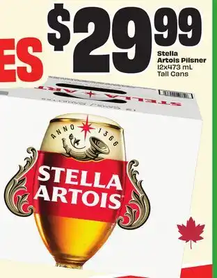 FreshCo Stella Artois Pilsner 12x473 mL Tall Cans offer