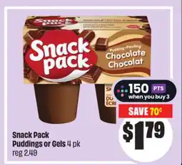 FreshCo Snack Pack Puddings or Gels 4 pk offer