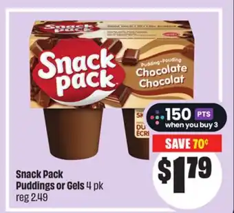 FreshCo Snack Pack Puddings or Gels 4 pk offer