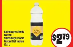 FreshCo Sainsbury's Tonic Water 1 La Sainsbury's Tonic Water Diet Indian 12xl L offer