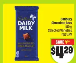 FreshCo Cadbury Chocolate Bars 180 g Selected Varieties offer