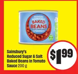 FreshCo Sainsbury's Reduced Sugar & Salt Baked Beans in Tomato Sauce 200 g offer