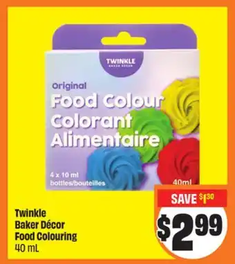 FreshCo Twinkle Baker Decor Food Colouring 40 mL offer