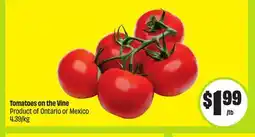 FreshCo Tomatoes on the Vine Product of Ontario or Mexico 4.39/kg offer
