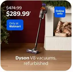 Walmart Dyson V8 vacuums, refurbished offer
