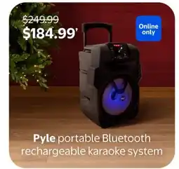 Walmart Pyle portable Bluetooth rechargeable karaoke system offer