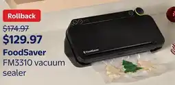 Walmart FoodSaver FM3310 vacuum sealer offer