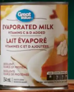 Walmart Great Value evaporated milk offer
