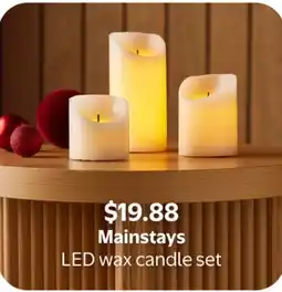 Walmart Mainstays LED wax candle set offer