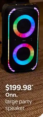 Walmart Onn. large party speaker offer