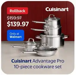 Walmart Cuisinart Advantage Pro 10-piece cookware set offer