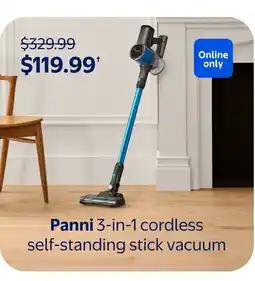 Walmart Panni 3-in-1 cordless self-standing stick vacuum offer