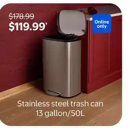 Walmart Stainless steel trash can offer