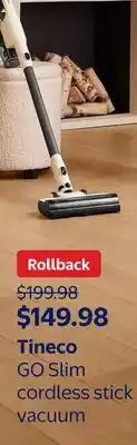 Walmart Tineco GO Slim cordless stick vacuum offer