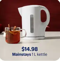 Walmart Mainstays1 L kettle offer
