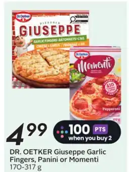 Sobeys DR. OETKER Giuseppe Garlic Fingers, Panini or Momenti offer