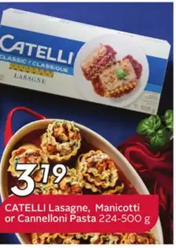Sobeys CATELLI Lasagne, Manicotti or Cannelloni Pasta offer