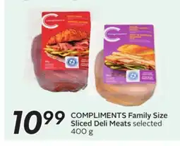 Sobeys COMPLIMENTS Family Size Sliced Deli Meats offer