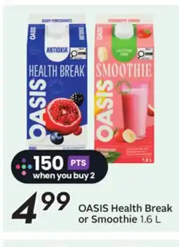 Sobeys OASIS Health Break or Smoothie offer